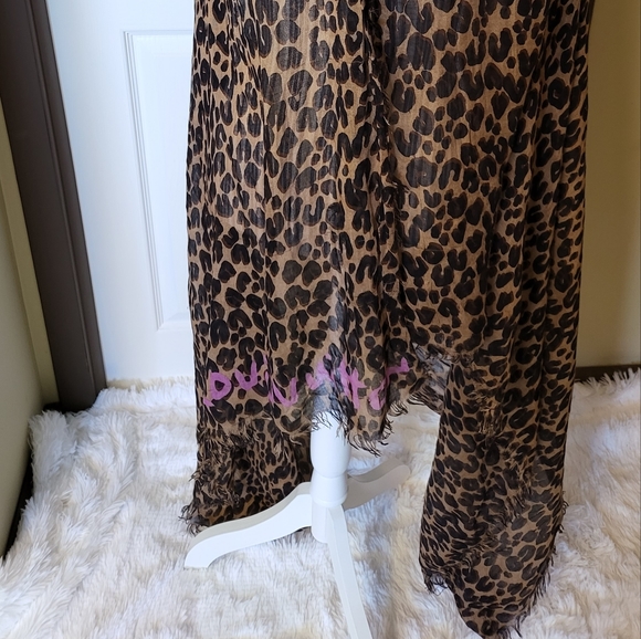 100% Authentic LOUIS VUITTON Leopard Print Cashmere Silk Scarf Wrap - Picture 4 of 15
